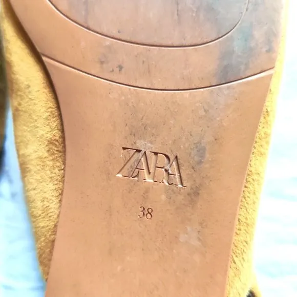 Zara Suede Slingback Flats