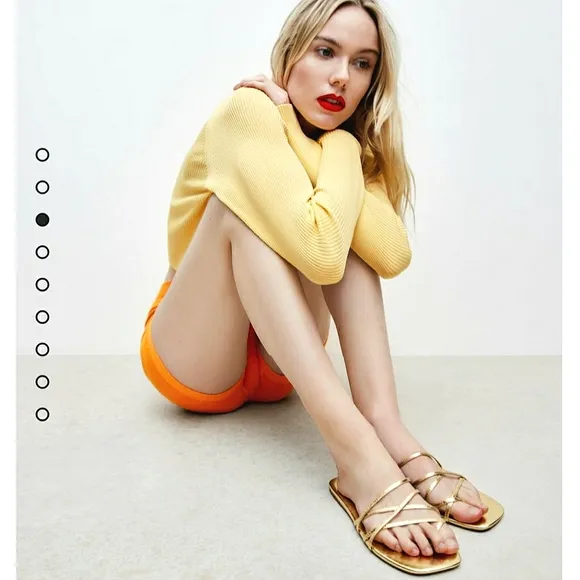 Zara THIN STRAPPY FLAT SANDALS bloggers favorite