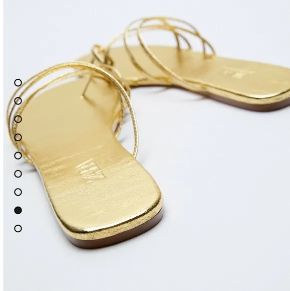 Zara THIN STRAPPY FLAT SANDALS bloggers favorite