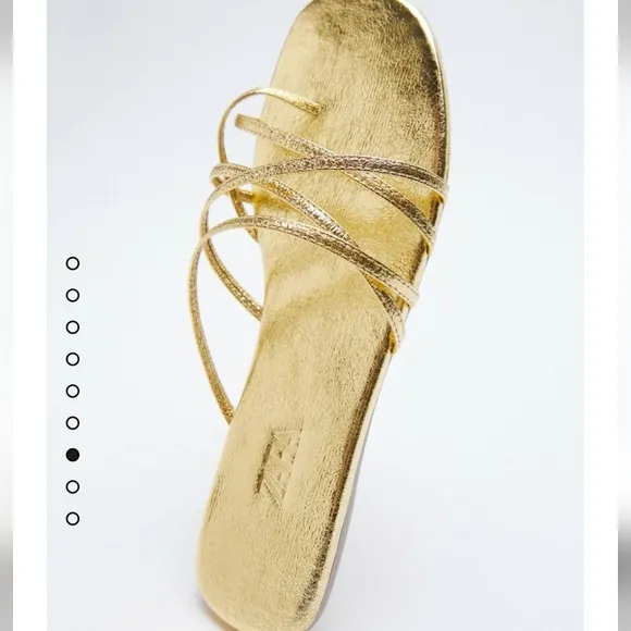Zara THIN STRAPPY FLAT SANDALS bloggers favorite