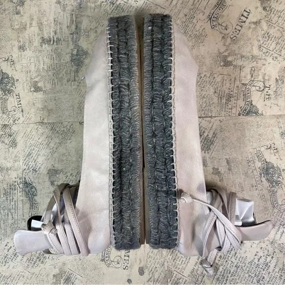 Zero   Maria Cornejo Zana Flatform Lace Up Ankle Espadrilles Flats