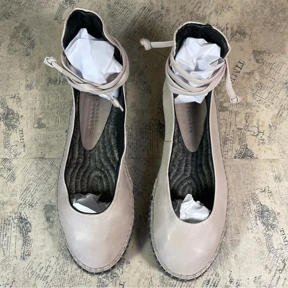 Zero   Maria Cornejo Zana Flatform Lace Up Ankle Espadrilles Flats