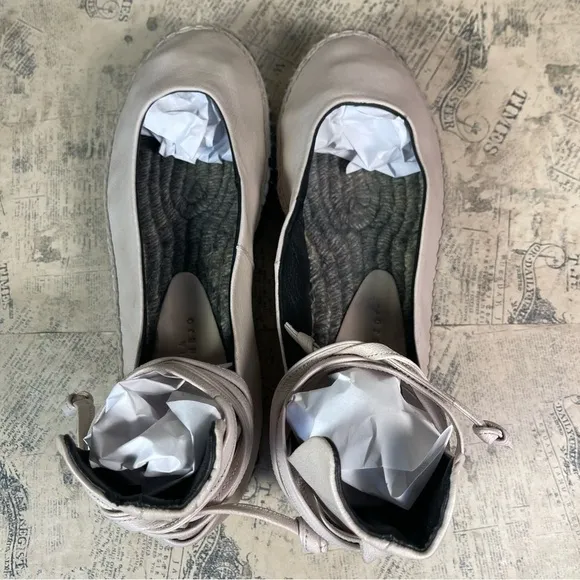 Zero   Maria Cornejo Zana Flatform Lace Up Ankle Espadrilles Flats
