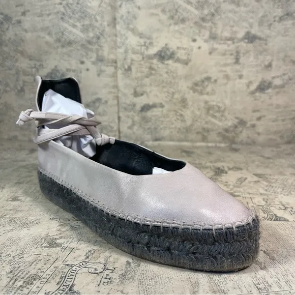 Zero   Maria Cornejo Zana Flatform Lace Up Ankle Espadrilles Flats